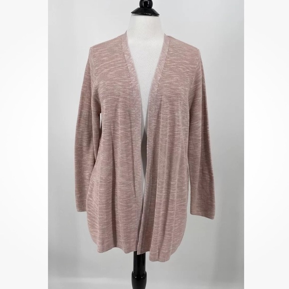 J. Jill Sweaters - J. Jill XL Linen Blend Open Front Longline Cardigan Sweater NEW in Rose Quartz
